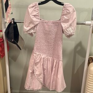 LoveShackFancy Pink Midi Dress